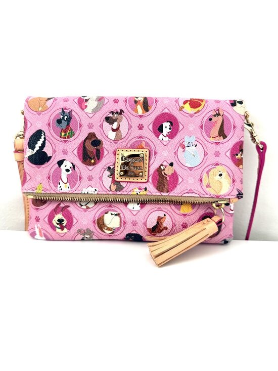 Dooney & Bourke Handbags - 🐶 Disney Dooney & Bourke Pink "Disney Dogs" Foldover Crossbody 🐶